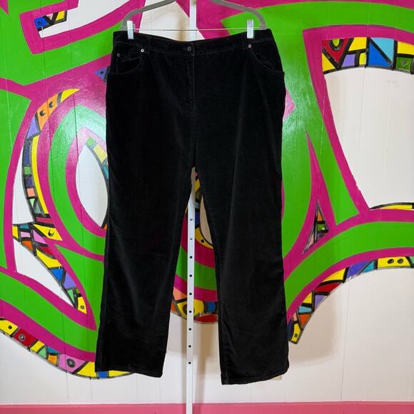 Woolrich, Black Corduroy Straight Leg Pants. Size 18. Excellent condition! - Picture 1 of 6